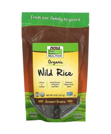 Now Foods Real Food Organic Wild Rice 8 oz (227 g)