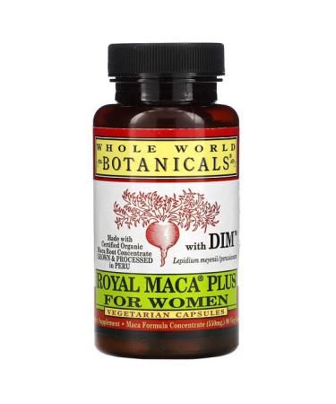 Whole World Botanicals Royal Maca Plus For Women 500 mg 90 Vegetarian Capsules