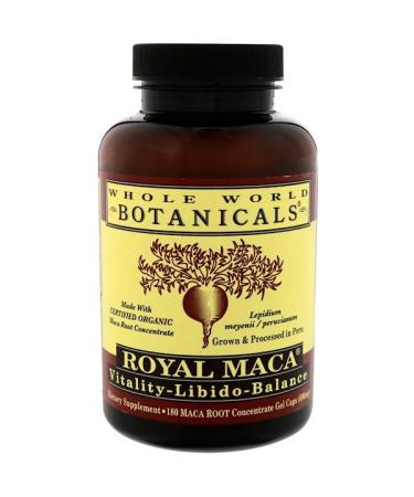 Whole World Botanicals Royal Maca 500 mg 180 Gel Caps