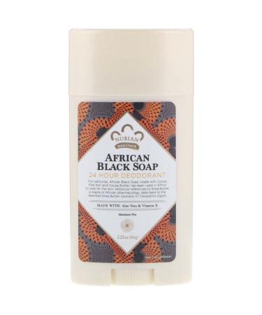 Nubian Heritage 24 Hour Deodorant African Black Soap 2.25 oz (64 g)