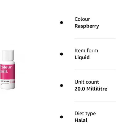 Colour Mill Edible Food Paint - 20ml Raspberry Dye for Baking & Cake Decorating - Buy Online on SooperMarket.com