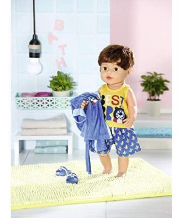 Buy Zapf Creation Baby Born Bath Deluxe Bathrobe Set - Blue Doll Clothing 43 cm | International Shipping Available - Buy Online on SooperMarket.com