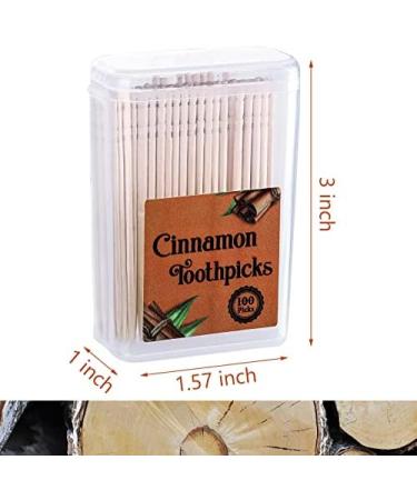 Cinnamon Flavored Toothpicks for Adults - 800 Pcs in Clear Plastic Boxes - Buy Online on SooperMarket.com