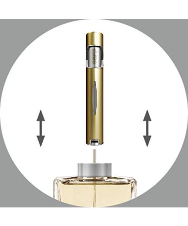 Twist Lockable Refillable Fragrance Atomizer - Gold | Travel Size Perfume Spray for Men & Women - Buy Online on SooperMarket.com