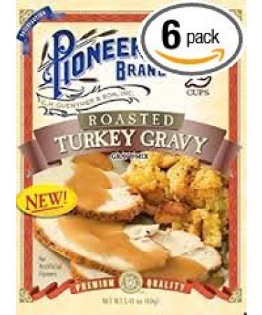 Pioneer Brand Roasted Turkey Gravy 1.41 Oz Packet (Pack of 6)