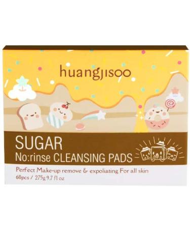 Huangjisoo Sugar No Rinse Cleansing Pads - 60 Pads | Gentle Skincare & Makeup Remover - Buy Online on SooperMarket.com