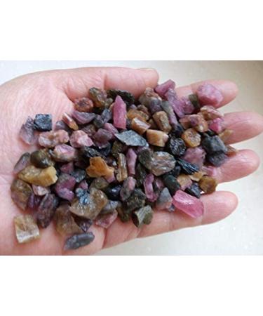 100g Natural Colour Tourmaline Quartz Crystal Stone Specimen Original Home Goods