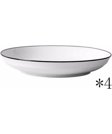 Serving Plates Ceramic Disc Household Dish Dish Dessert Dish Kitchen Restaurant Flat Dish White Minimalist Dinner Set Set of 4 Pack of 6 Pack of 10 Pack for Appetizer Dinner and Desserts (Color : B Small B - Buy Online on SooperMarket.com