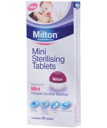 Milton Mini Soother Steriliser (Blue) with 50 Tablets - Effective Sterilisation for Baby's Pacifiers - Buy Online on SooperMarket.com