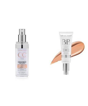 Marcelle CC Cream SPF 35 Light to Medium Complete Correction & BB Cream Beauty Balm Light to Medium Tinted Moisturizer Light to Medium CC Cream + BB Cream
