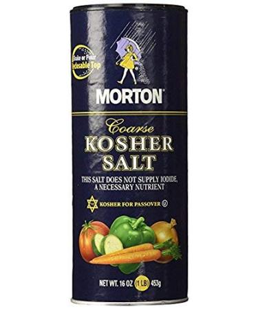 Morton Coarse Kosher Salt 16 oz. (Pack of 2)