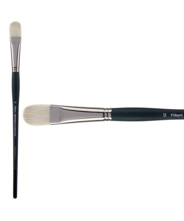Creative Mark Imperial Professional Chungking Hog Bristle Brushes - Softest and Fullest Bristle Brush for Oil, Acrylic, Painting, & More! - Filbert - # 12 # 12 Filbert
