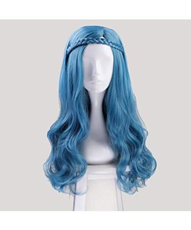 Buy Descendants 2 Evie Wig - Long Blue Braided Wavy Synthetic Hair + Cap | Heat Resistant International Shipping - Buy Online on SooperMarket.com