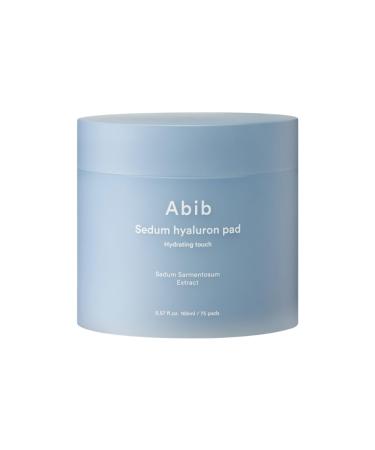 Abib Sedum Hyaluron Pad Hydrating Touch (75 Pads) I Hyaluronic Acid Hydrating and Improving Skin Texture Mild Exfoliation