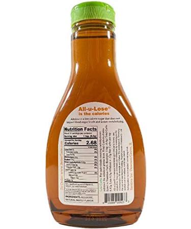 Natural Maple Flavored Allulose Syrup 22oz Bottles - 4 Pack All-u-Lose - Buy Online on SooperMarket.com