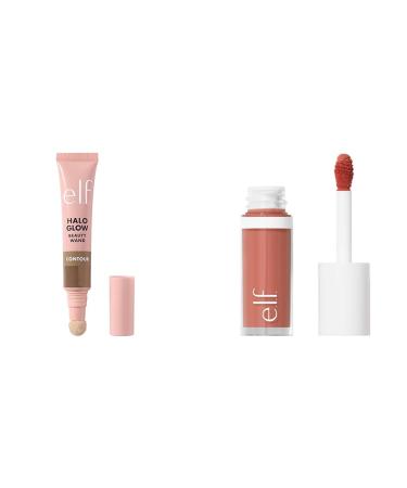 e.l.f. Halo Glow Contour Beauty Wand Liquid Contour Wand For A Naturally Sculpted Look & Camo Liquid Blush Long-lasting Liquid Blush For High-pigment Colour Creates A Soft