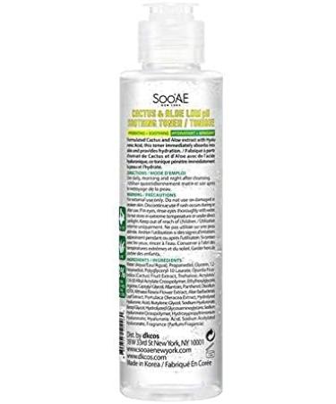 Soo AE Cactus & Aloe Low pH Soothing Toner | Hydrating Alcohol-Free Toner for Oily Sensitive Skin | Essence Toner for Men & Women - 100% International Shipping - Buy Online on SooperMarket.com