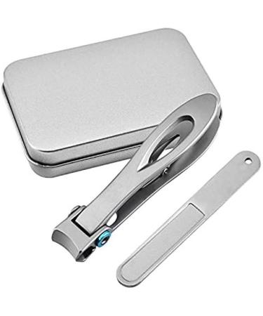OUHUAN 2x Set Thick Toenail & Fingernail Cutter with Wide Opening Stainless Steel Silver & Black - Buy Online on SooperMarket.com