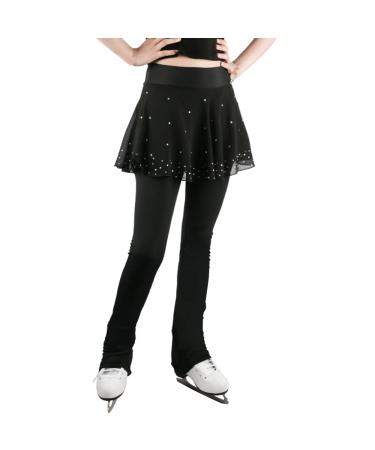 Figure Skating Hip Protection Pants Girls Diamond Three-color Competition Performance Black 150