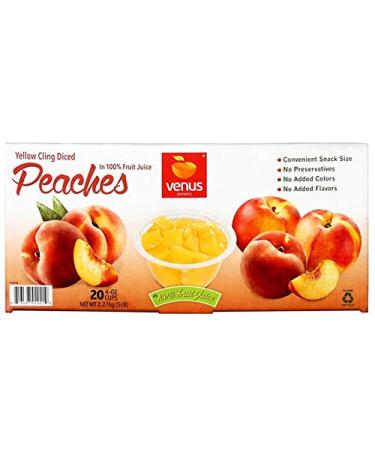 Venus Growers Diced Peach Cups (20 X 4 Oz)Total Net Wt (80 Oz),