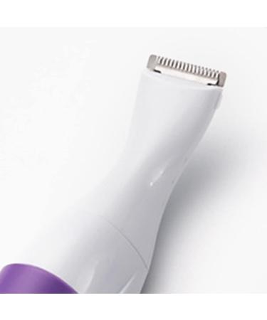 2 in 1 Waterproof Women Hair Trimmer Electronic Washable Hair Trimmer Clipper for Bikini Line Wet and Dry Use Purple - Buy Online on SooperMarket.com