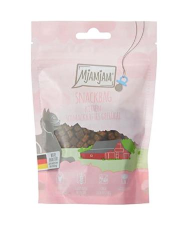 Mjamjam - Premium snack for kittens - snackbag - Kitten tasty poultry 1 Pack (1 x 125 g) natural lamps without synthetic preservatives poultry 125 g (1 Pack)