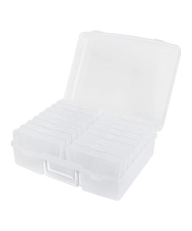 novelinks Photo Case 4" x 6" Photo Box Storage - 16 Inner Photo Keeper Photo Organizer Cases Photos Storage Containers Box for Photos (Clear)