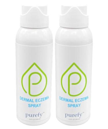 PUREFY Dermal Eczema Airesol Spray (3.4oz 2pk) Natural Healing. Purefypro Cleansing Technology. Safe for Kids and Everyone. Use Anywhere on The Body. Dermatologist Recommended.