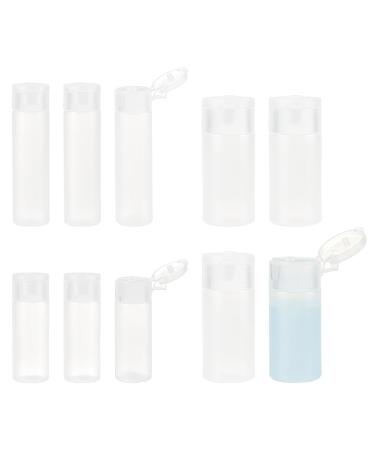 Benecreat 10 pieces 12 ml/18 ml/30 ml of travel bottles plastic culture bottles hinged lid Squeezing sample tanks for make-up lotion emulsion primer shampoo packaging