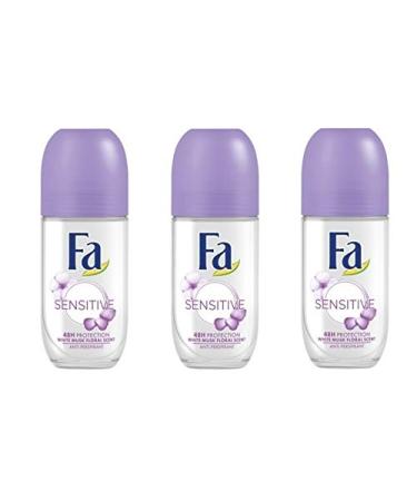 (Pack of 3 bottles)Invisible Sensitive Women's Roll On Anti-perspirant Deodorant (Pack of 3 Bottles 1.7oz / 50ml Each Bottle) Y