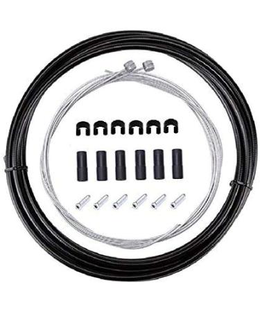 BlueSunshine Bike Bicycle Brake Cable and Housing Set - Basic Brake Cable Replacement Kit for Your Bike (Black), Cable housing 5mm Black-1