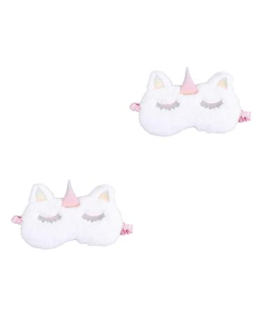 Gatuida 2pcs Cute Sleeping Eye Mask Cartoon Masks Eye Cover Women Eye Mask Sleep Mask Sleeping Masks Cute Sleeping Mask Kids Eye Mask Night Eyeshade Facial Mask Embroidered White Child 1 Count (Pack of 1) Whitex2pcs