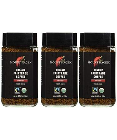 Mount Hagen: Organic caf liofiliza Caf Instantneo (Pack of 3 x 3,53 oz) (Pack of 3)