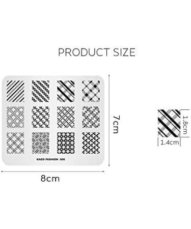 Alexnailart Nail Art Stamping Templates - Lines Lattice Design (FA006) - Buy Online on SooperMarket.com