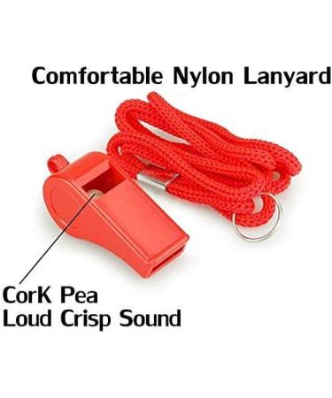 Fya Whistle Red Emergency Whistle 2PCS with Lanyard - Super Loud Plastic Whistle for Self-Defense, Lifeguard & Emergencies - Buy Online on SooperMarket.com