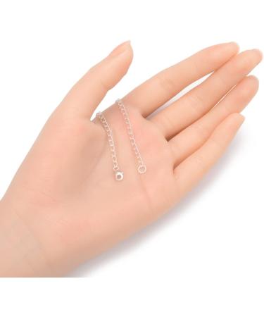 Adabele 925 Sterling Silver 2 Chain Extender | Removable Adjustable Extension for Necklace Anklet Bracelet - SS303-2 - Buy Online on SooperMarket.com