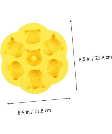 Alipis 1pc Steamed Rice Cake Mold Silicone Molds Candy Cane Chocolate Cake Baking Mold Biscuit Steamed Cake 21.8X21.8CM Yellow - Buy Online on SooperMarket.com