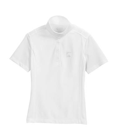 Dover Saddlery Riding Sport Girls' Short Sleeve Show Shirt Large White