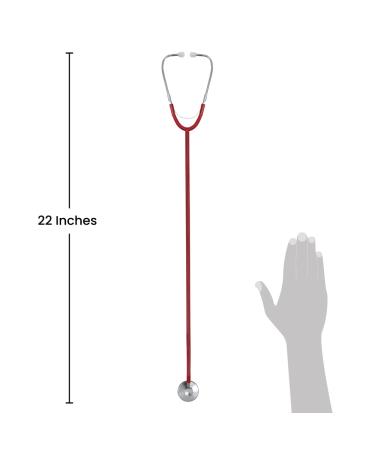 Dixie EMS Lightweight Single Head Stethoscope - Latex-Free for Doctors, Nurses, Students - Red - Buy Online on SooperMarket.com