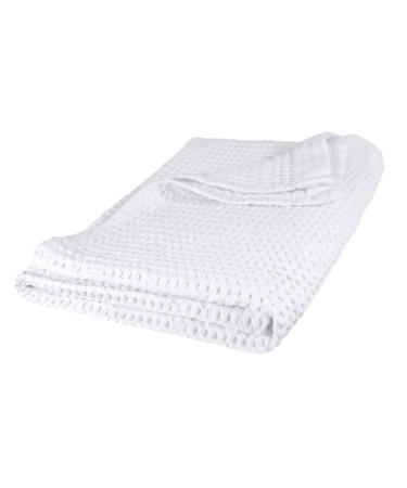 GILDEN TREE Waffle Towels Quick Dry Thin Bath Sheets 40x80 Oversized Extra Large for Adults for Bathroom, Modern Style (White)