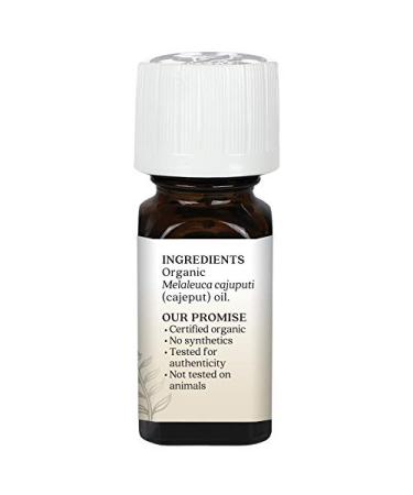 Aura Cacia Organic Cajeput Essential Oil - 0.25 fl. oz. | Pure & Purity Tested - Buy Online on SooperMarket.com