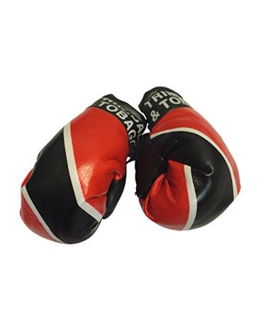 Flag Mini Small Boxing Gloves to Hang Over Car Automobile Mirror  Americas Country: Trinidad & Tobago