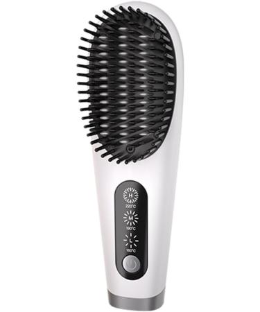 Mini Hair Straightener Brush - Wireless Straightening Brush with 3 Temperature Levels for Effortless Styling - Buy Online on SooperMarket.com