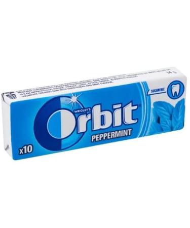 6 Packs Wrigley's Orbit Peppermint Sugar Free Chewing Gum Helps keep Teeth Clean And Mouth Fresh