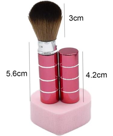 1PC Retractable Powder Brush Travel Nail Dust Brush Portable Face Blush Brush with Cover Red - Buy Online on SooperMarket.com