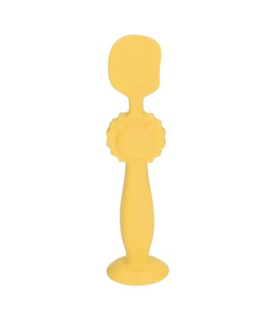 Jiawu diaper cremes spatula mini-baby-po brush piston paste spatula soft silicone-baby-po-paste 5.9-inch baby diaper-cream applianter with suction foot butt spatula baby supplies (yellow)