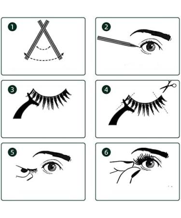 Prakti Magnetic Eyeliner and Eyelashes Kit 3D Magnetic Eyelashes Kit with 6 Pairs Reusable Eyelashes Tweezers and Eyeliner 02 - Buy Online on SooperMarket.com