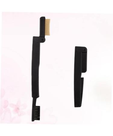 minkissy Lash Comb Makeup Mascara Brush Folding Eyebrow Brush Eyebrow Spoolie Eyebrow Brush Makeup Eyebrow Comb Folding Eyebrows Comb Makeup Brush Eyelash Comb Dual Purpose Brush Spiral 15.2*3cm Black - Buy Online on SooperMarket.com