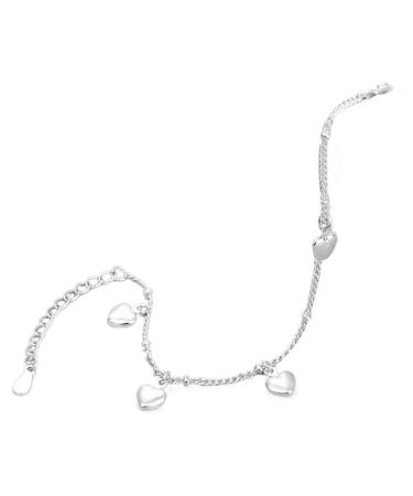 OralGos Custom Heart Charm Bracelets Lovely Heart Charm Bracelets Chic Pendant Bangles for Daily Wear