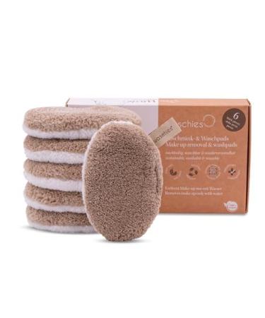 waschies Washable make-up removal and cleaning pads reusable deep pore cleaning only with water skin-friendly hypoallergenic super soft "Gold Edition" set of 6